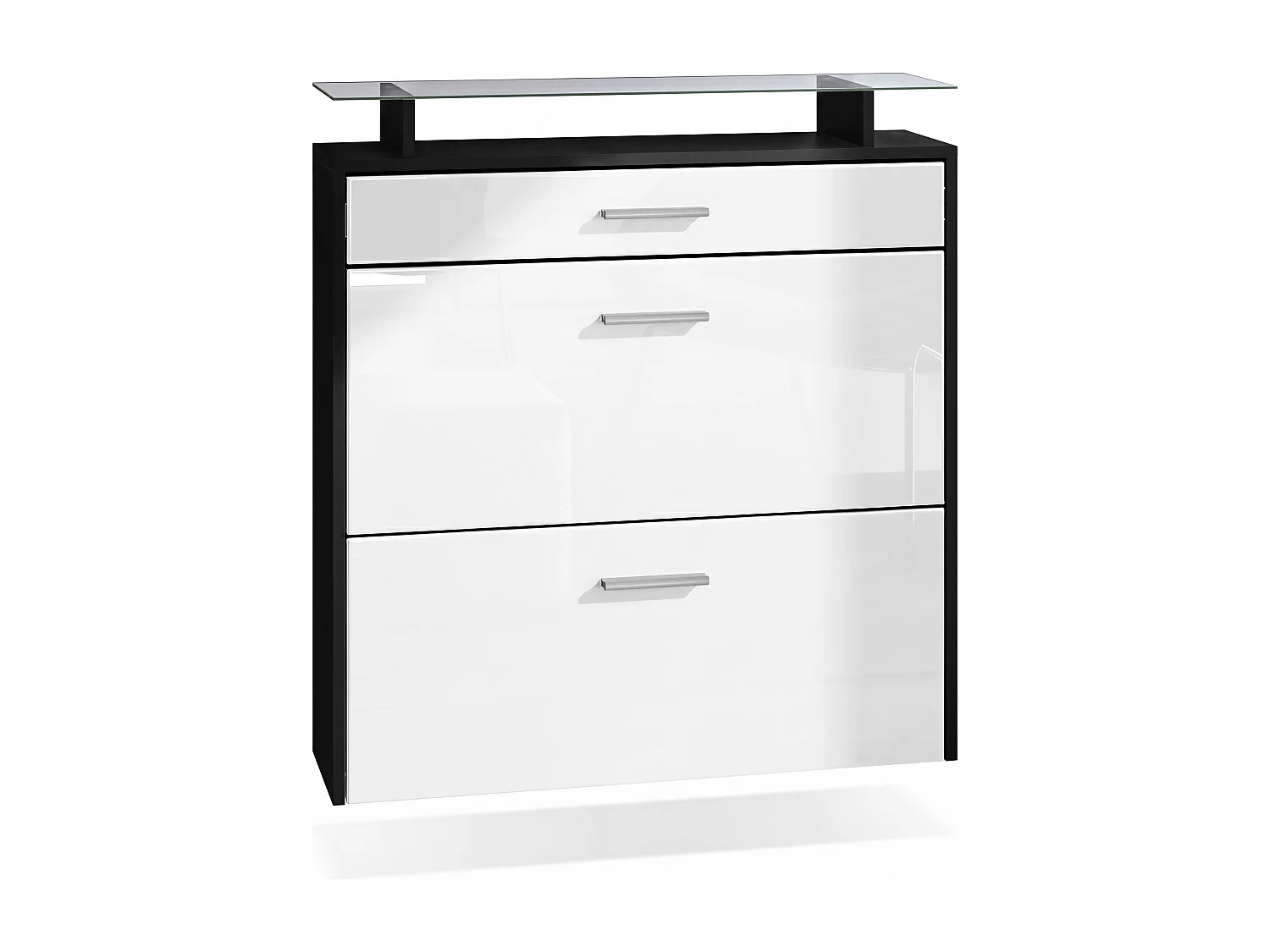 SCHUHSCHRANK Malea Front in Weiß Hochglanz