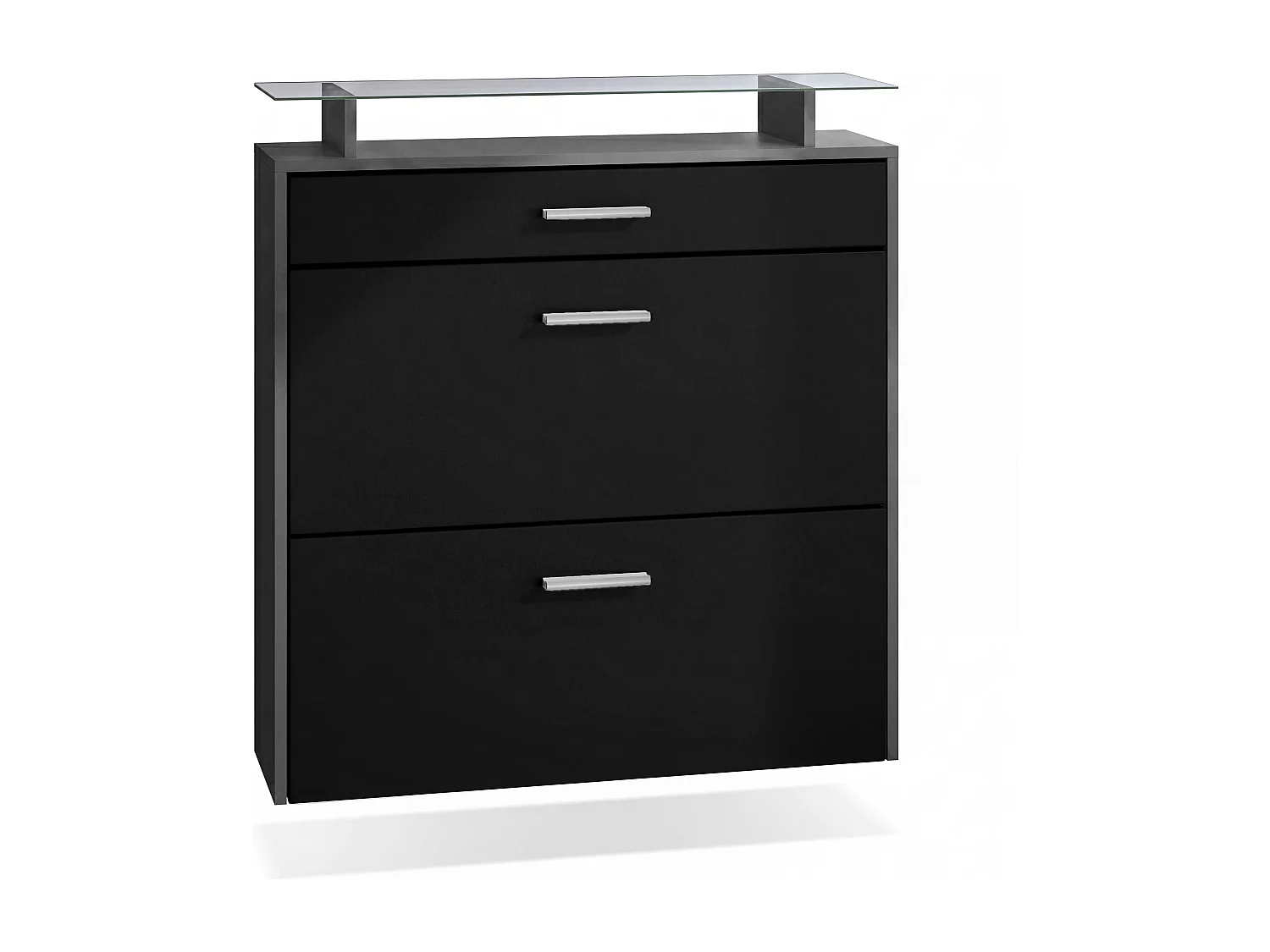 Scarpiera Vladon Malea, antracite opaco /nero opaco - carrello appeso per 16 paia di scarpe (89 x 96 x 23 cm)