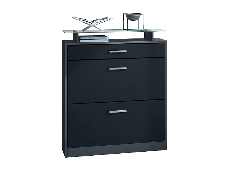 SCHUHSCHRANK Loret Fronten in Schwarz matt