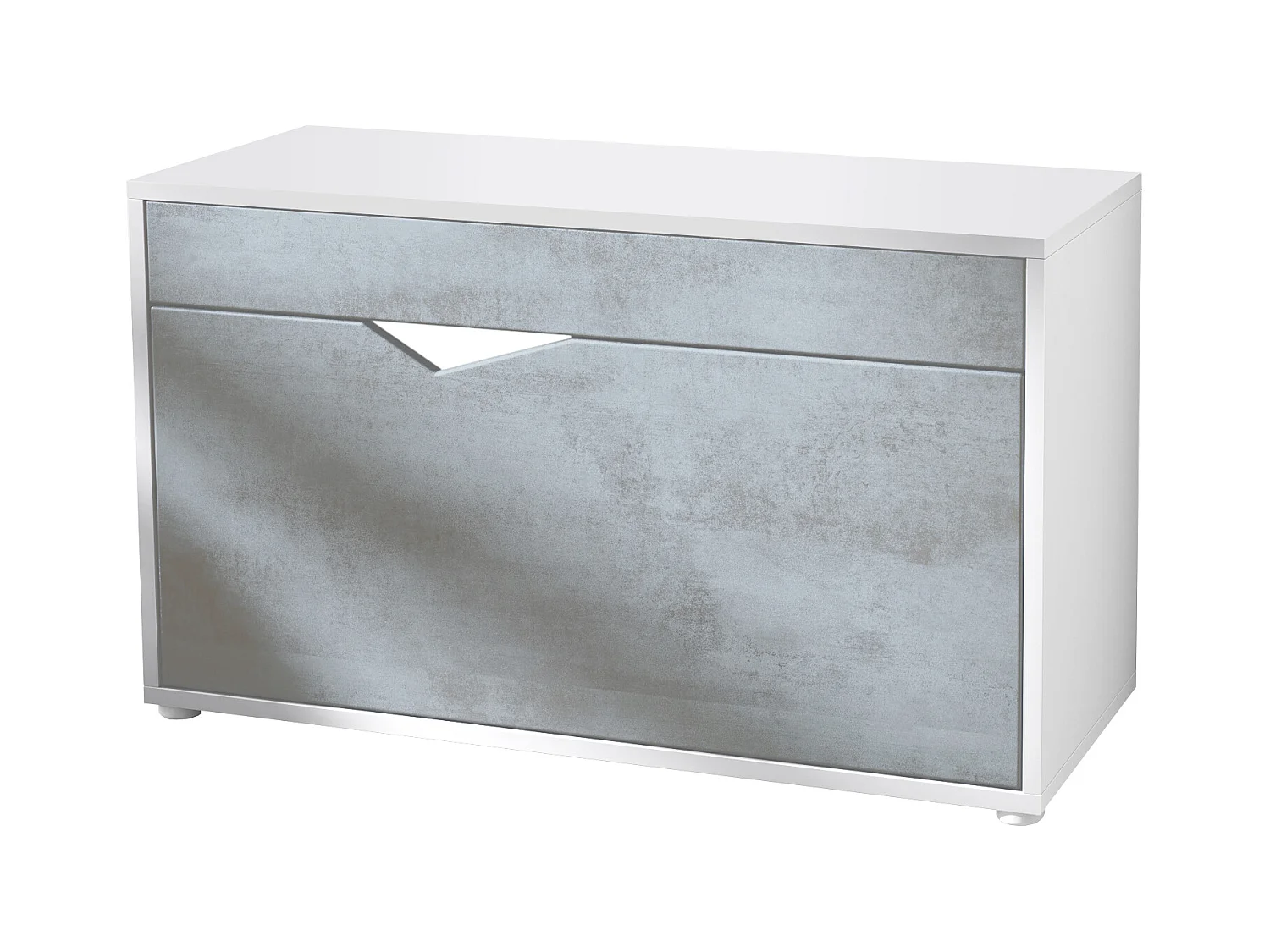 SCHUHSCHRANK Kolmio Beton Oxid Optik