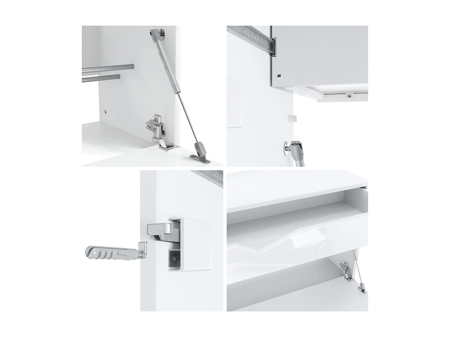 Scarpiera Kolmio 85 x 87 x 33 cm, struttura in bianco opaco, frontali in bianco opaco | Vasta scelta di colori