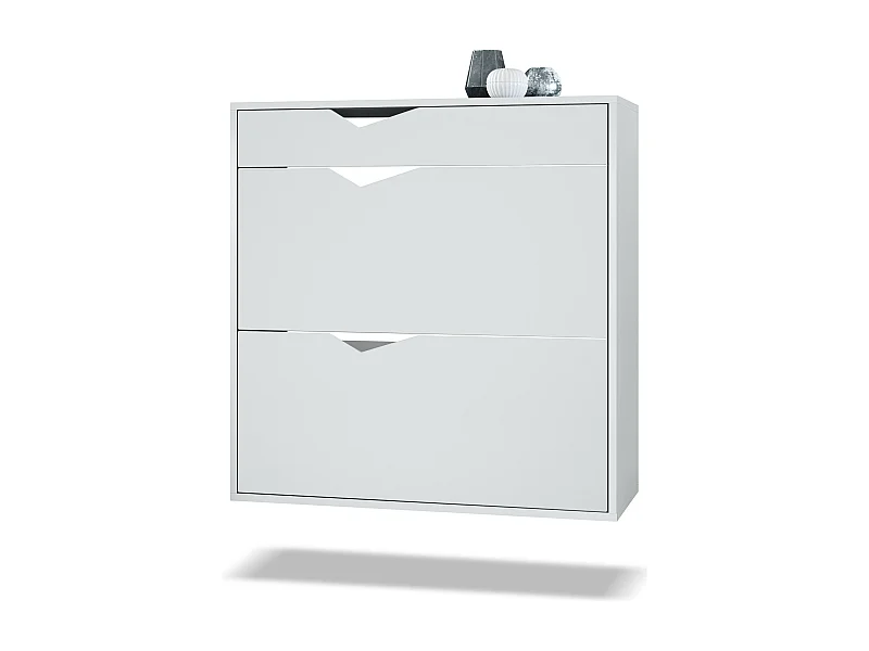 SCHUHSCHRANK Kolmio Fronten in Weiß matt