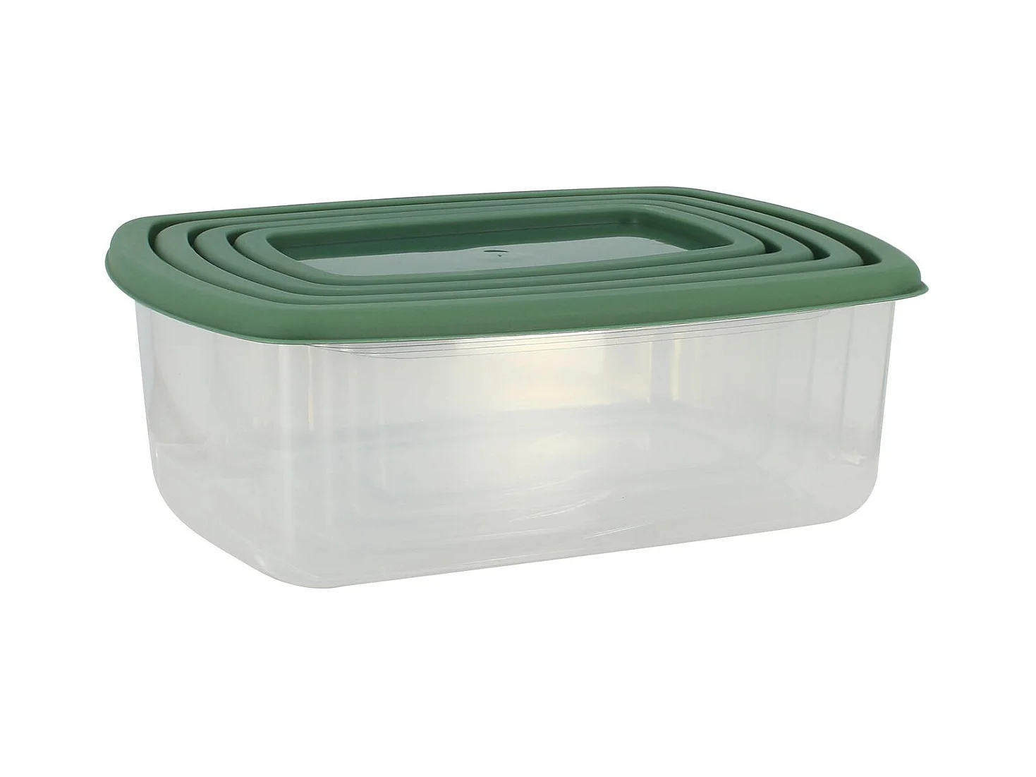 Menastyl - Lot 4 Boites Conservation En Plastique 250ml 500ml 750ml Et 1.2l