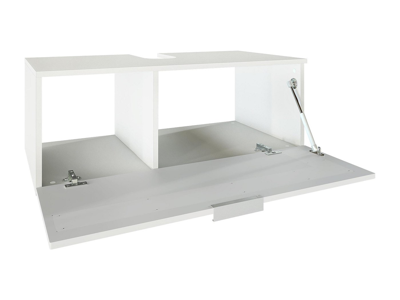 Vladon Credenza Skadu, mobile con 2 ante, 3 cassetti e 1 vano a giorno, bianco opaco/violetto-porpora (139 x 72 x 35 cm
