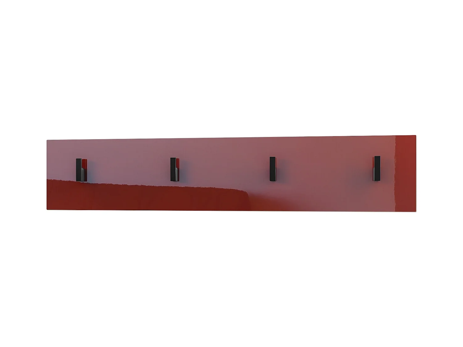 Wandgarderobe Garderobenleiste Garderobenpaneel Linea V2 in Bordeaux Hochglanz