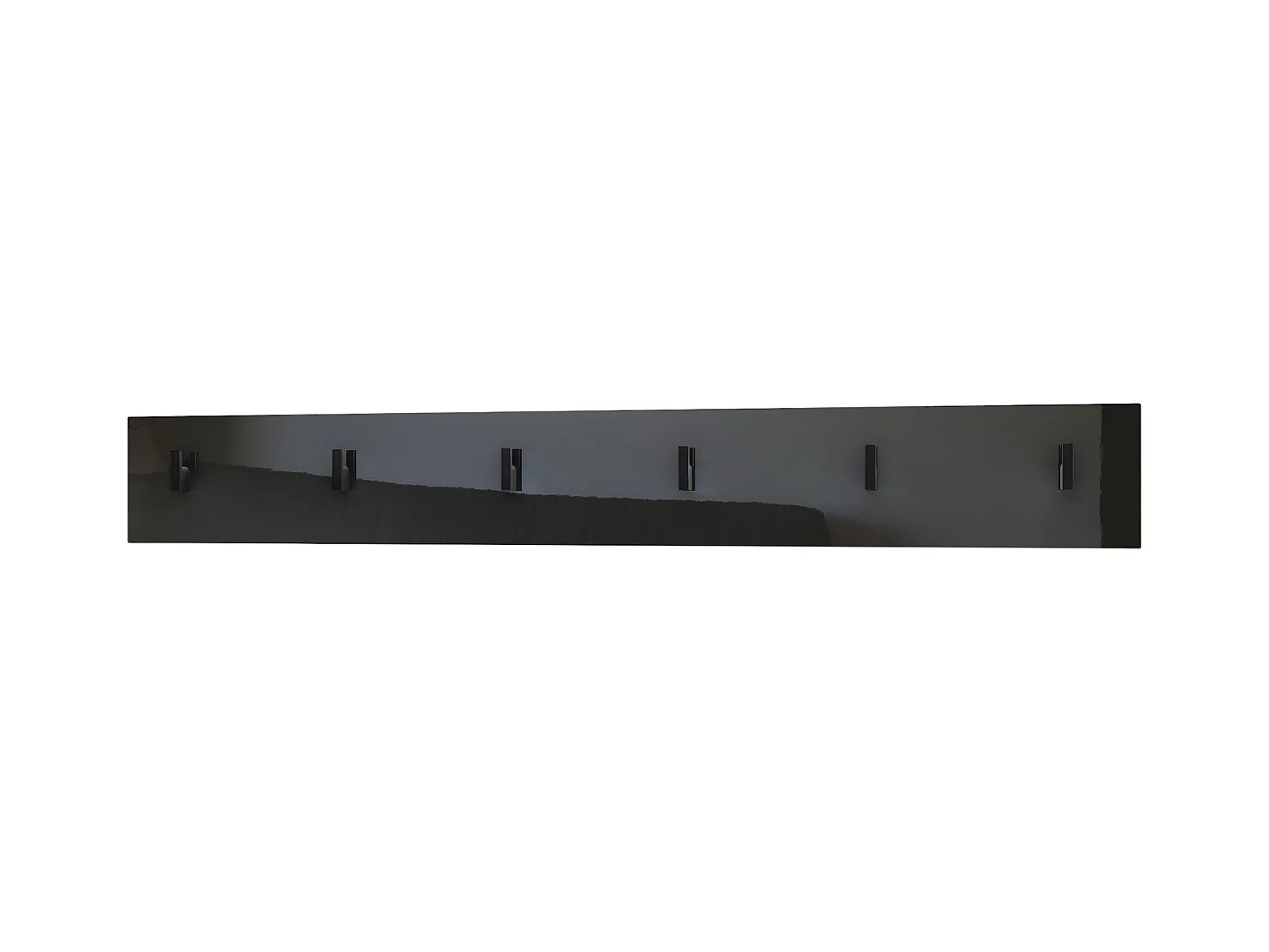 Wandgarderobe Garderobenleiste Garderobenpaneel Linea in Schwarz Hochglanz