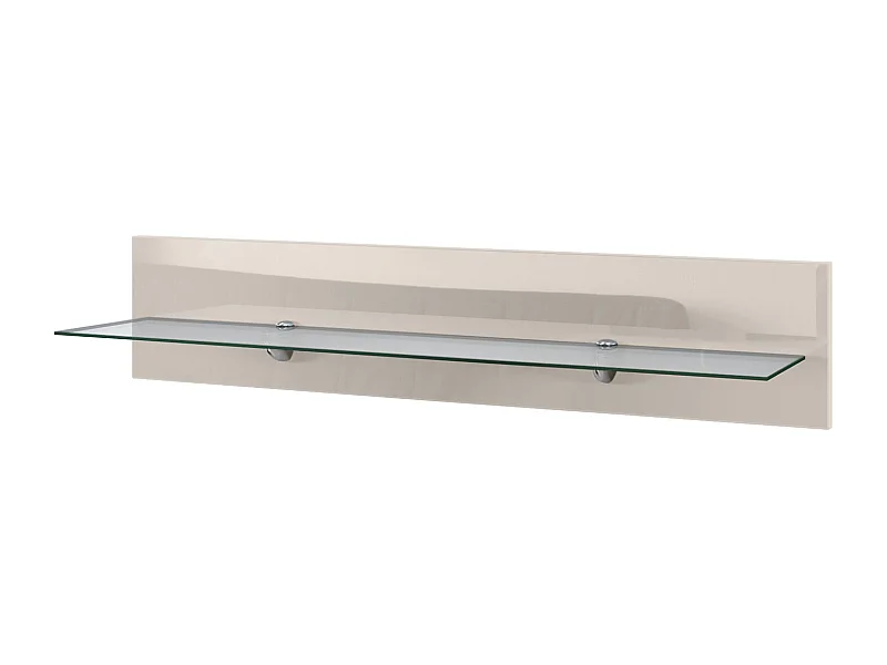 Vladon Mensola a muro Bari in grigio sabbia lucido - Mensola galleggiante moderna (98 x 20 x 19 cm)