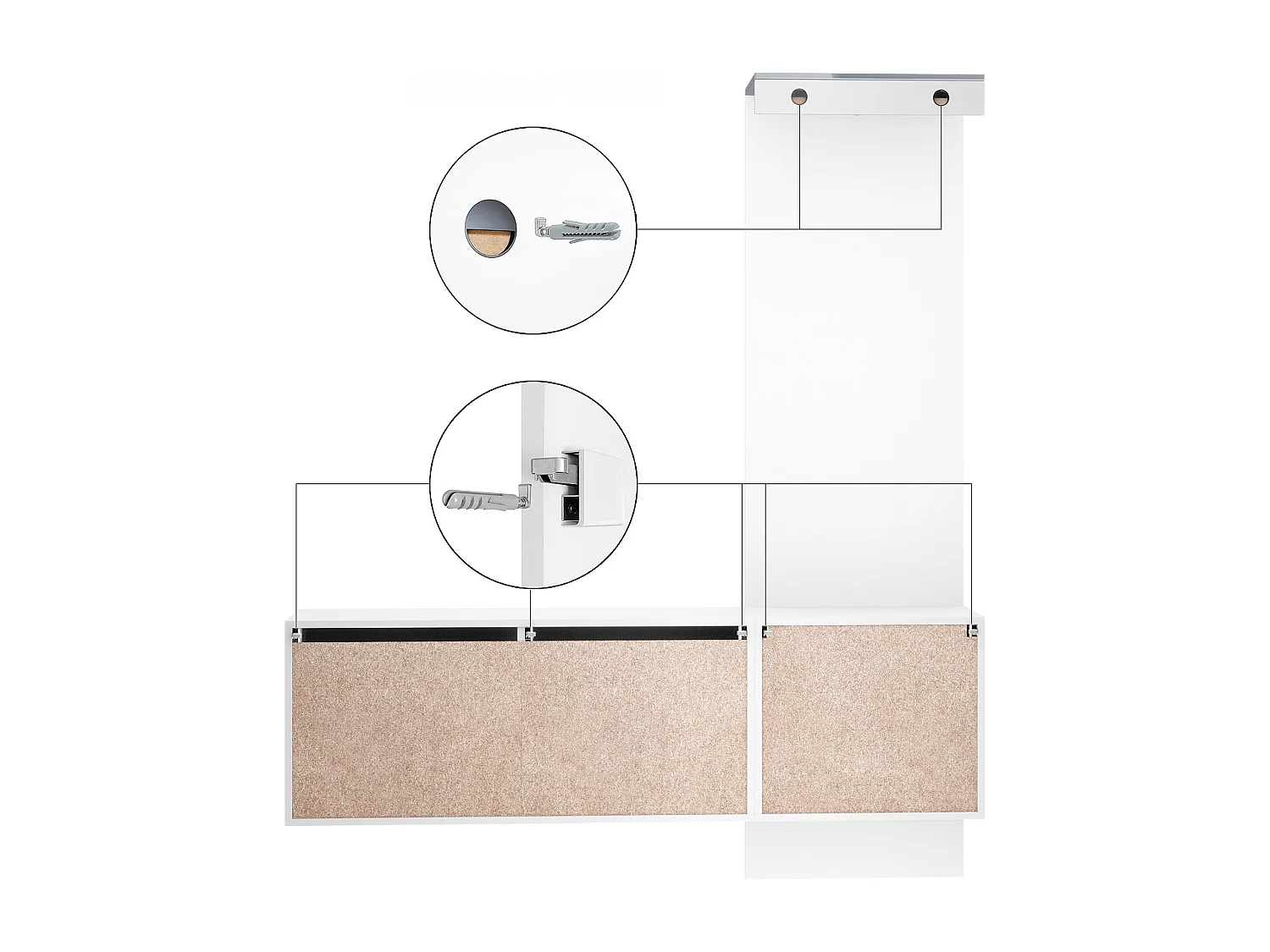 GARDEROBE Carlton Paneel in Brombeer Hochglanz