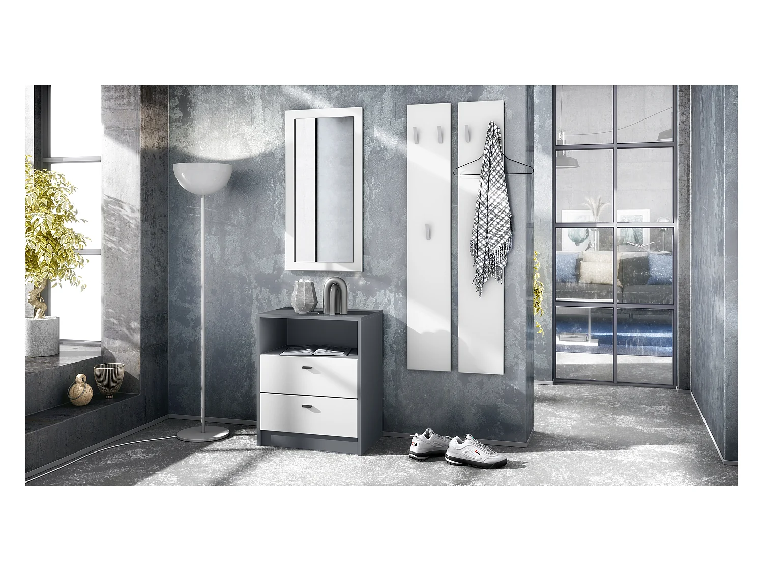 GARDEROBE Pino Weiß matt