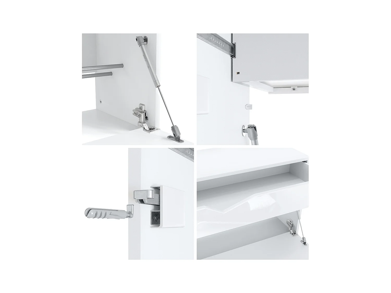 GARDEROBE Kolmio Fronten in Beton Oxid Optik