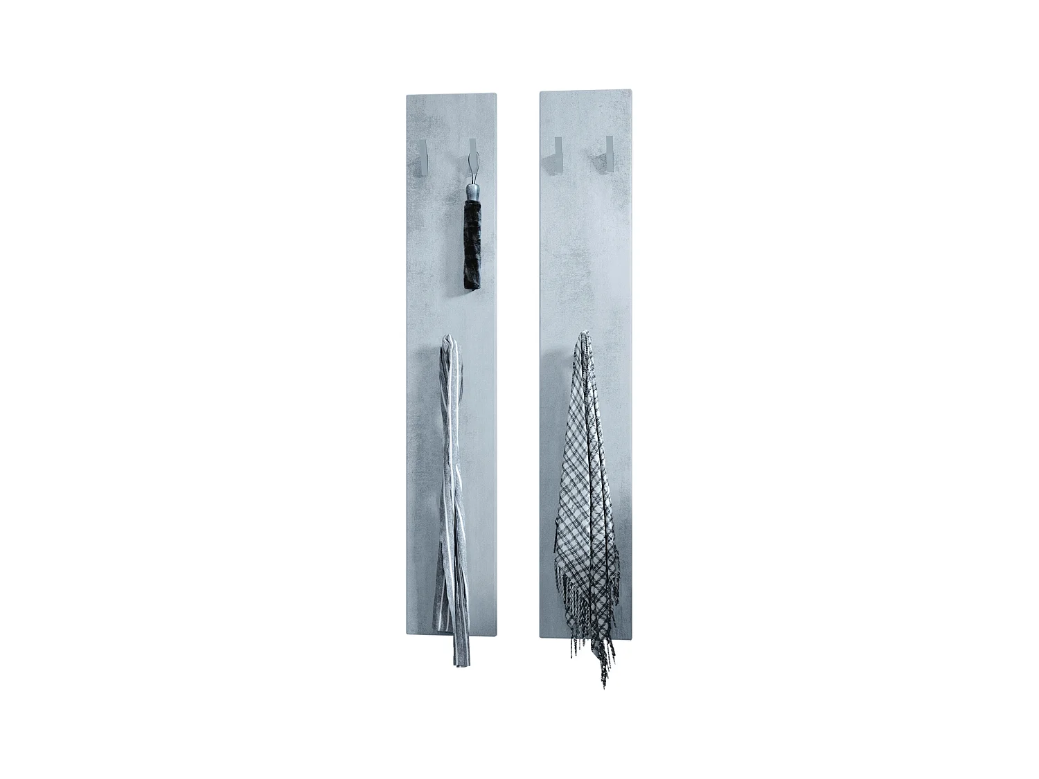 Panneau Mural 140, Fabriqué en Allemagne, Panneau de Vestiaire avec 2 Panneaux, aspect béton oxyde (je 24 x 140 x 2 cm)