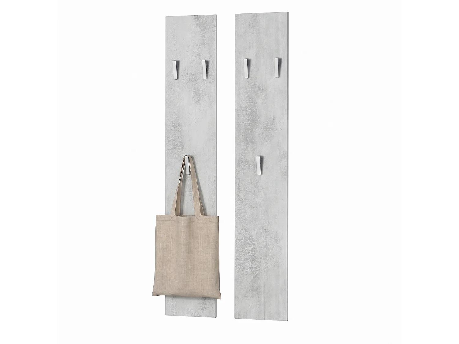 Panneau Mural 140, Fabriqué en Allemagne, Panneau de Vestiaire avec 2 Panneaux, aspect béton oxyde (je 24 x 140 x 2 cm)