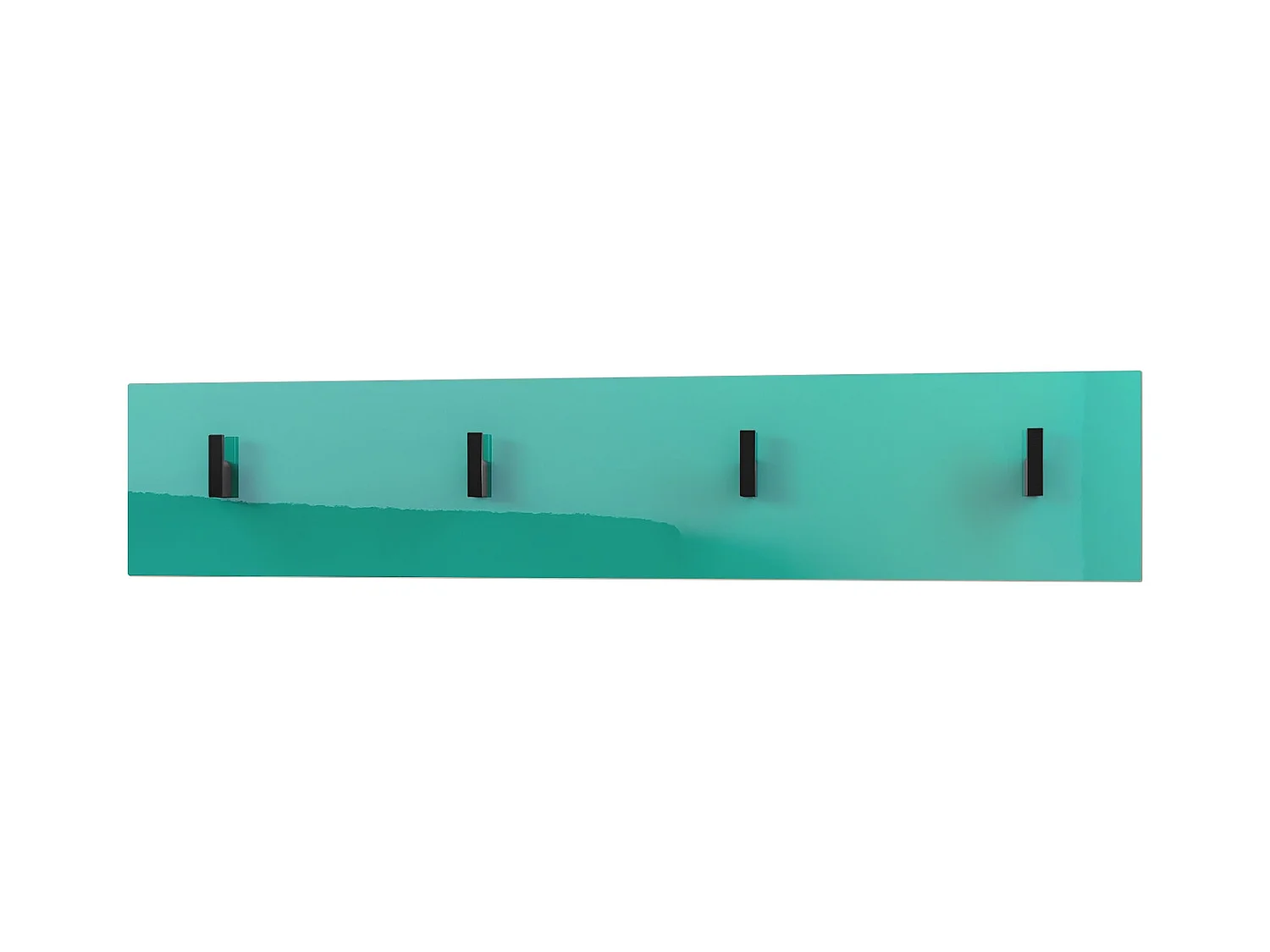 Wandgarderobe Garderobenleiste Garderobenpaneel Linea V2 in Petrol Hochglanz