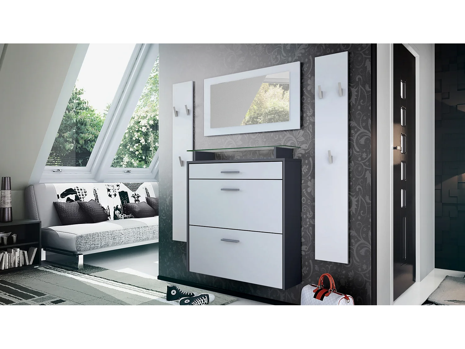 GARDEROBE Malea Fronten in Weiß matt