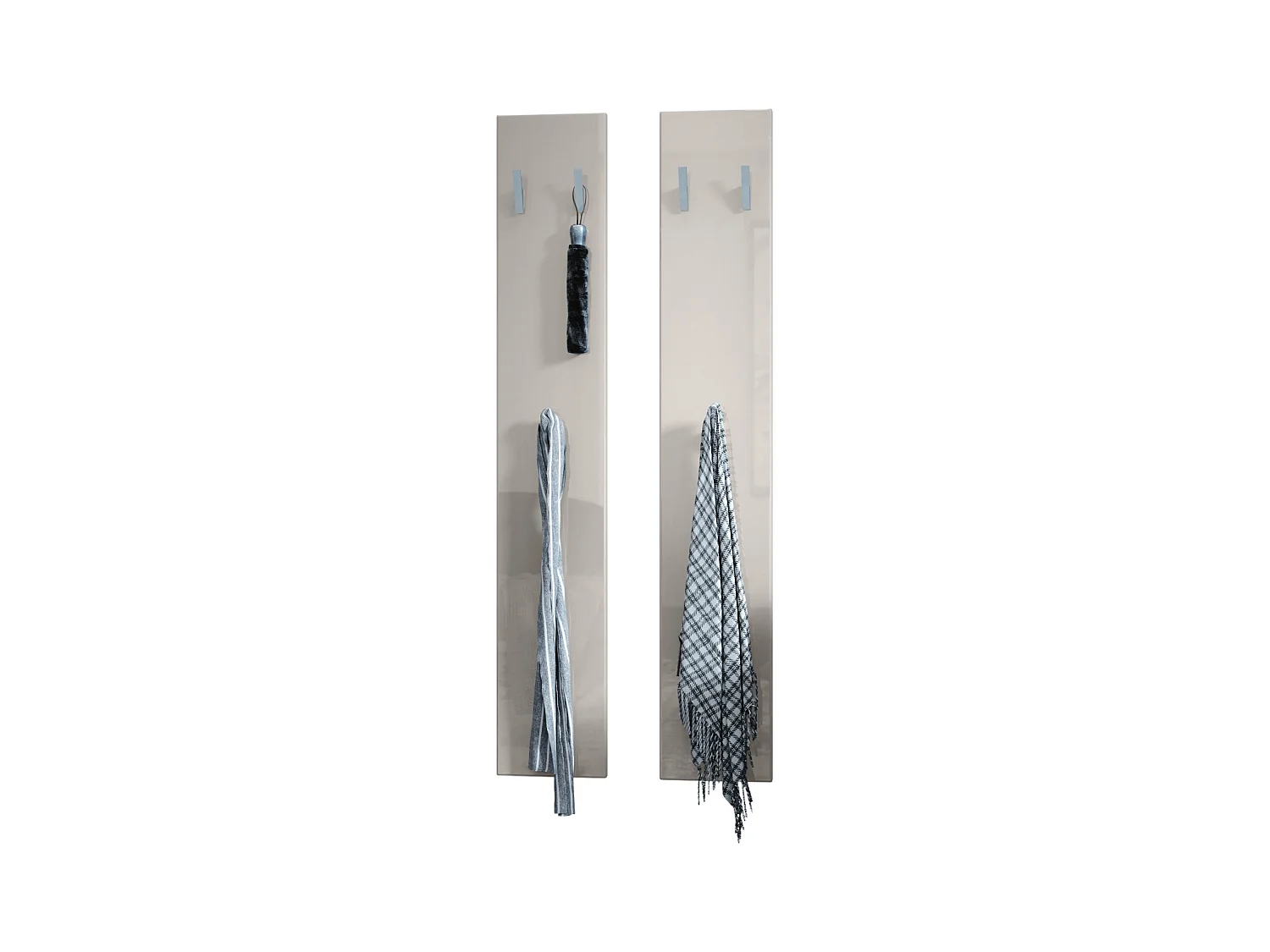 Panneau Mural 140, Fabriqué en Allemagne, Panneau de Vestiaire avec 2 Panneaux, gris sable haute brillance (je 24 x 140 x 2 cm)
