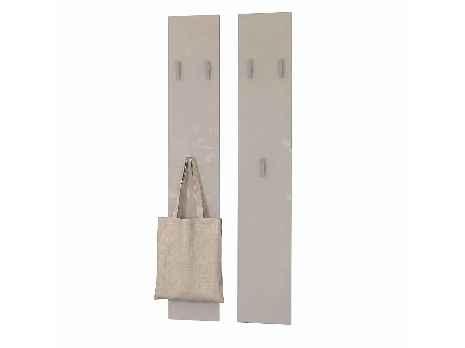 Panneau Mural 140, Fabriqué en Allemagne, Panneau de Vestiaire avec 2 Panneaux, gris sable haute brillance (je 24 x 140 x 2 cm)
