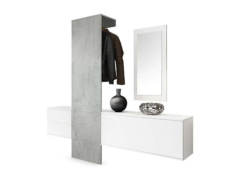 GARDEROBE Carlton Paneel in Beton Oxid Optik