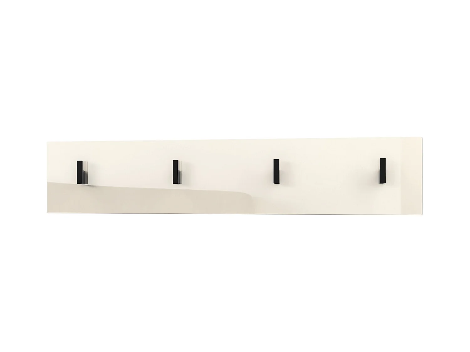 Wandgarderobe Garderobenleiste Garderobenpaneel Linea V2 in Creme Hochglanz