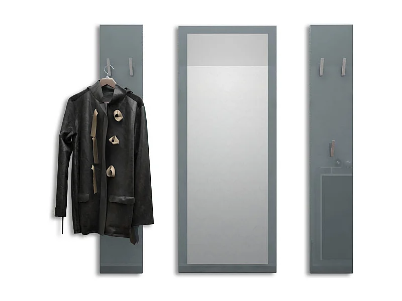 Conjunto de guardarropa Spot en gris de alto brillo