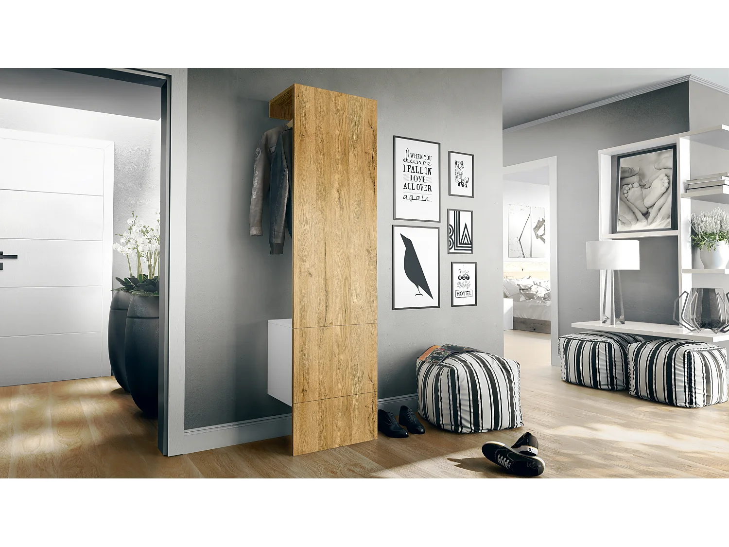 GARDEROBE Carlton Paneel in Eiche Nature