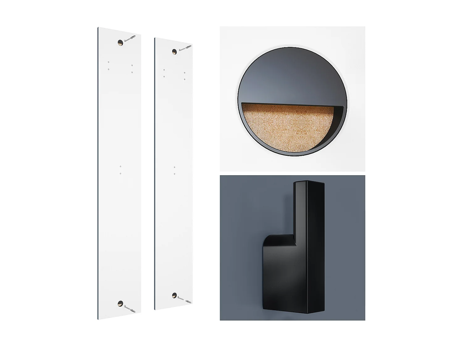 Panneau Mural Enigma 140, Fabriqué en Allemagne, Panneau de Vestiaire Composé de 2 Panneaux, Bleu royal (je 24 x 140 x 2 cm)