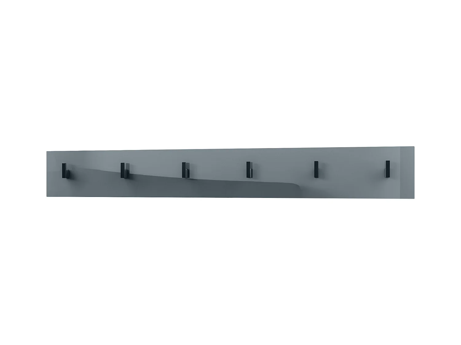 Wandgarderobe Garderobenleiste Garderobenpaneel Linea in Grau Hochglanz