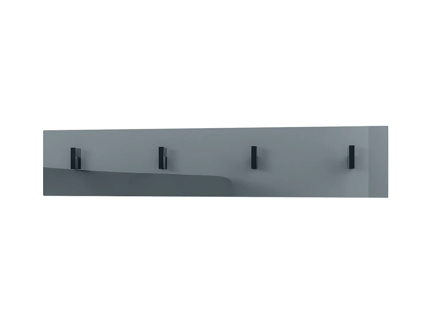 Wandgarderobe Garderobenleiste Garderobenpaneel Linea V2 in Grau Hochglanz