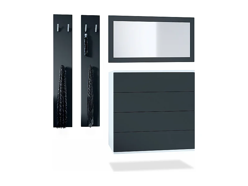 GARDEROBE Horizon Schwarz matt