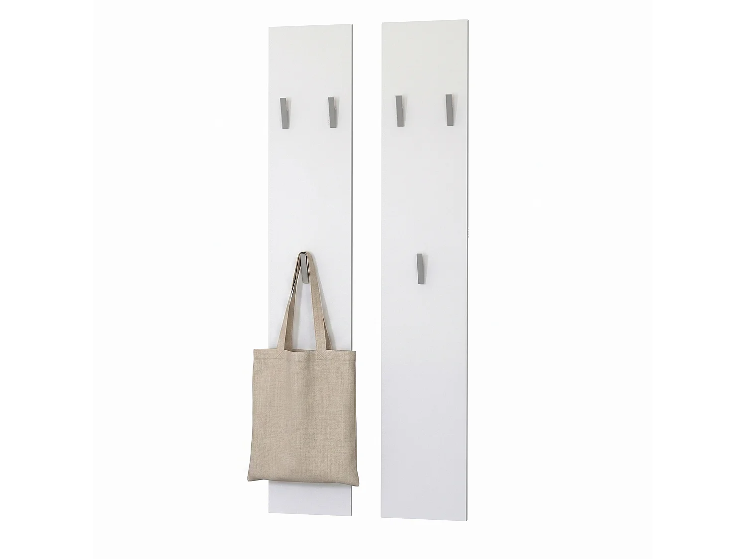 Panneau Mural 140, Fabriqué en Allemagne, Panneau de Vestiaire avec 2 Panneaux, blanc mat (je 24 x 140 x 2 cm)
