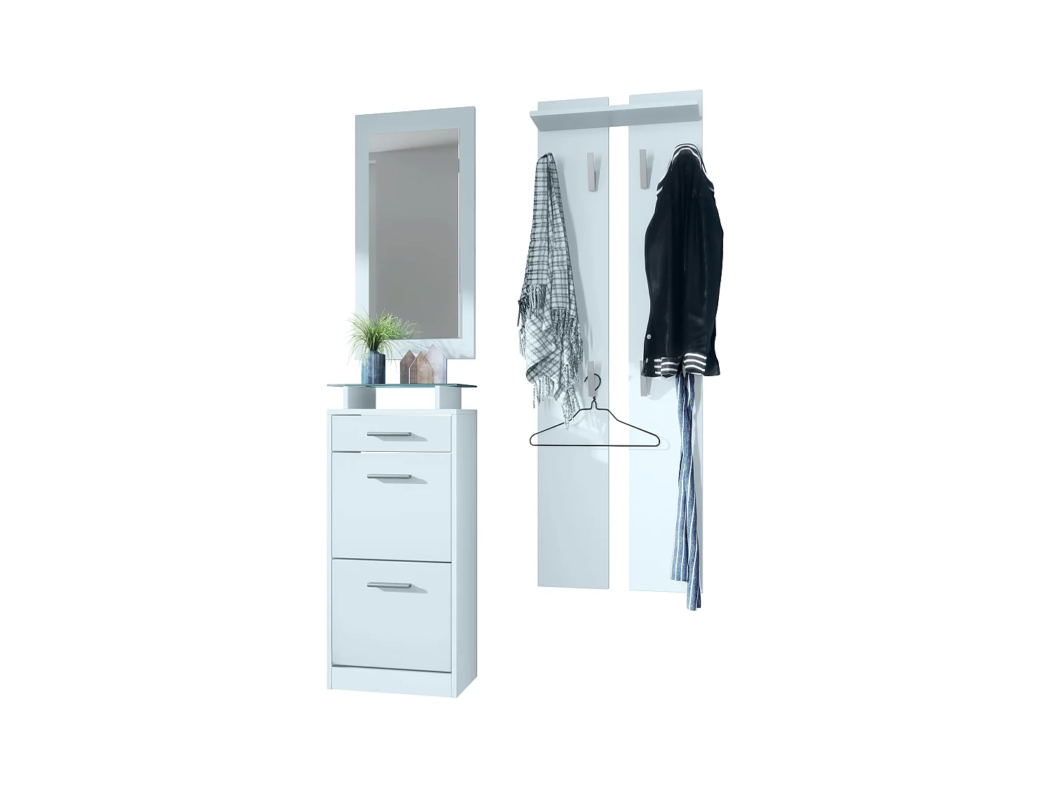 GARDEROBE Loret Front in Weiß matt