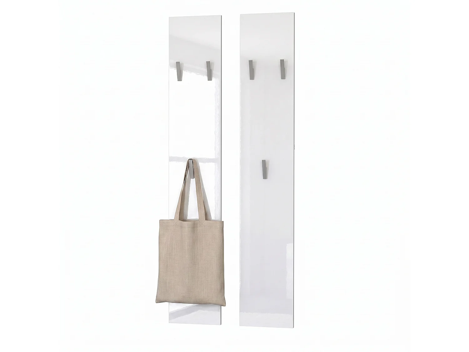Panneau Mural 140, Fabriqué en Allemagne, Panneau de Vestiaire avec 2 Panneaux, blanc haute brillance (je 24 x 140 x 2 cm)