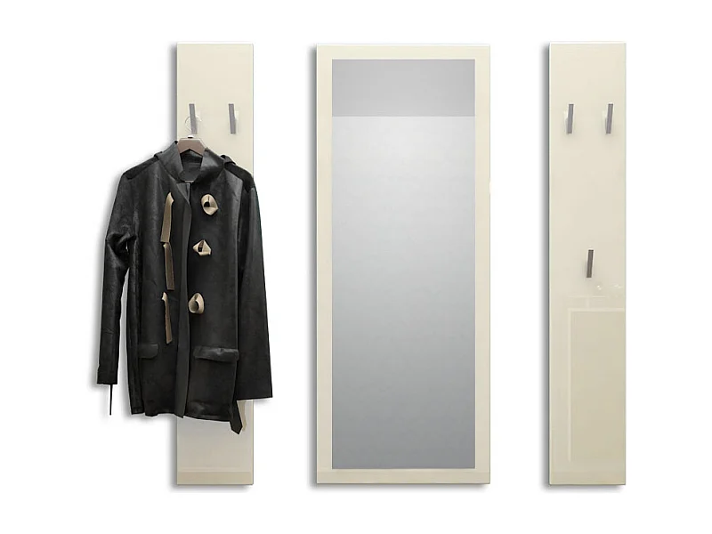 Ensemble de meubles d'entrée Spot en Crème haute brillance