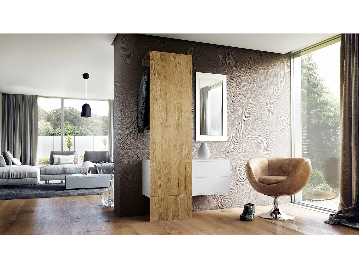 GARDEROBE Carlton Paneel in Eiche Nature