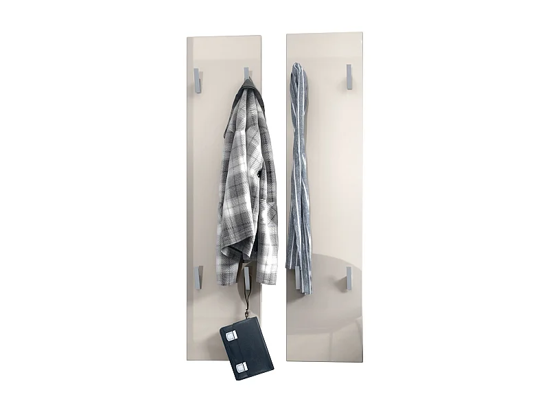 GARDEROBENPANEEL Wandpaneel Sandgrau Hochglanz