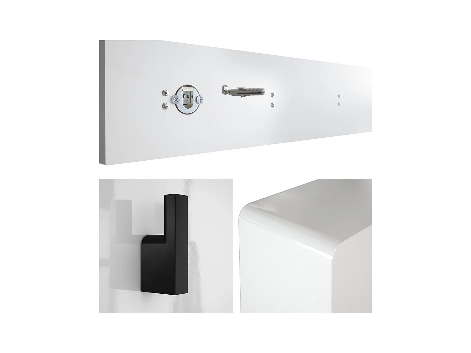 Wandgarderobe Garderobenleiste Garderobenpaneel Linea V2 in Beton Oxid Optik