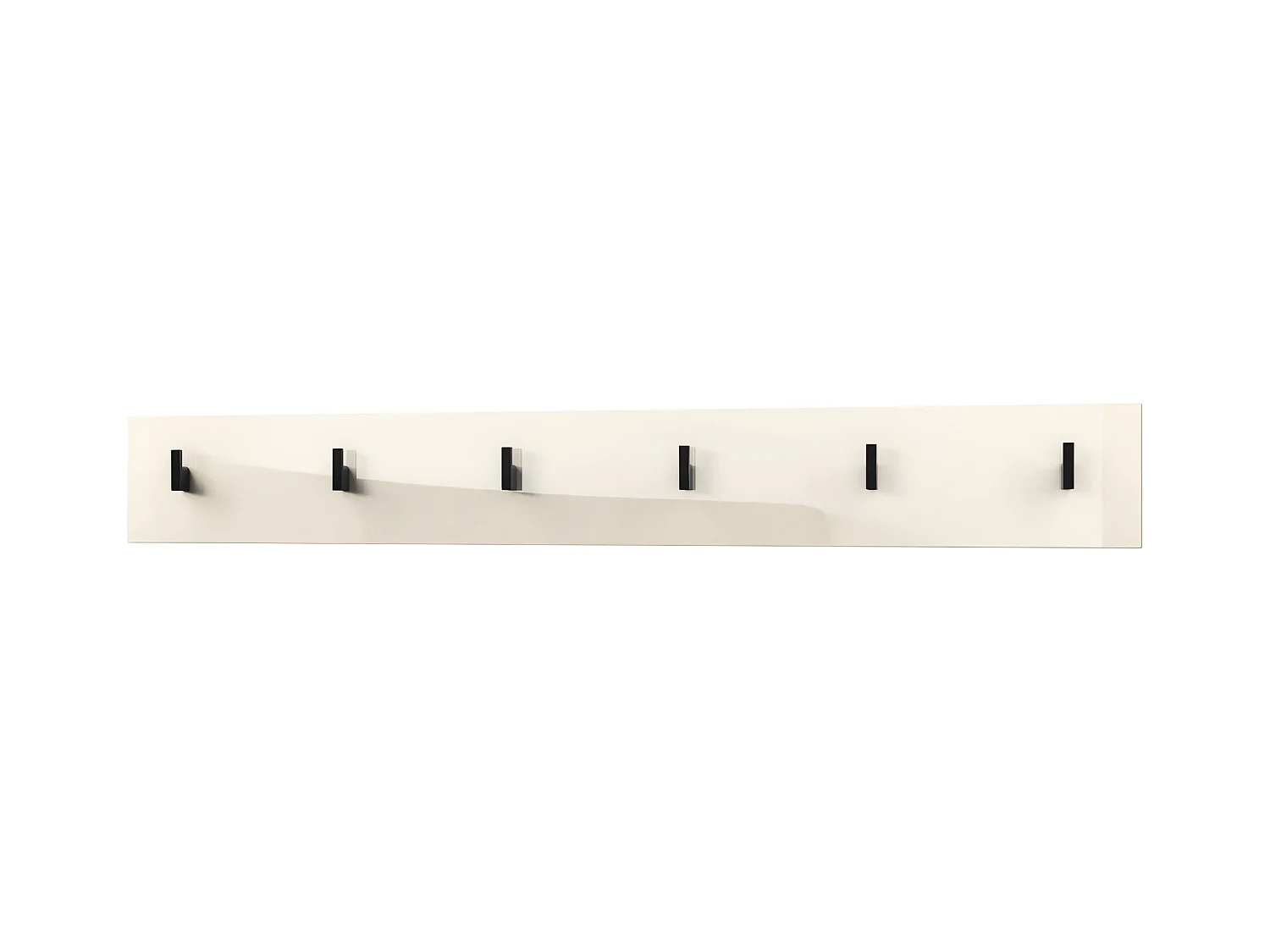 Wandgarderobe Garderobenleiste Garderobenpaneel Linea in Creme Hochglanz