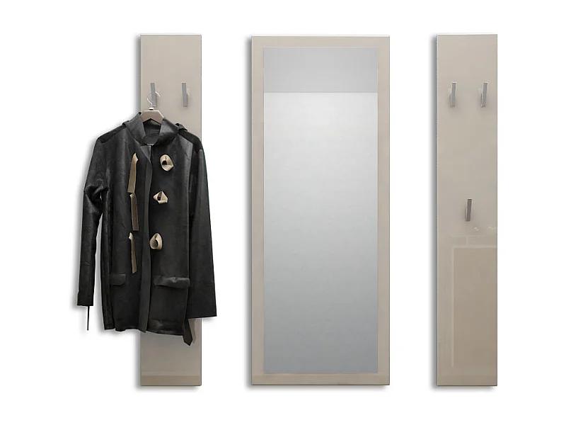 GARDEROBE Spot Sandgrau Hochglanz