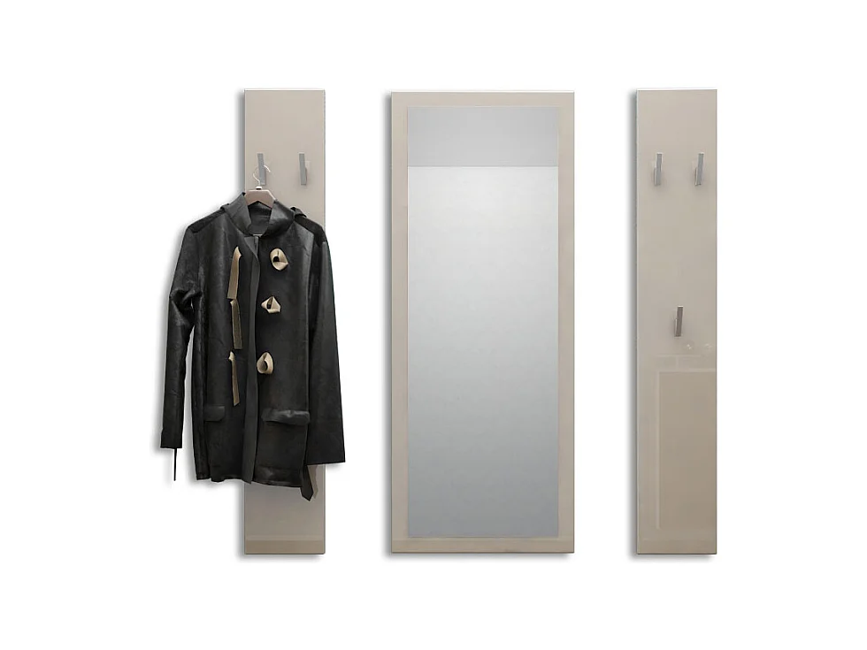 Ensemble de meubles d'entrée Spot en Gris sable haute brillance