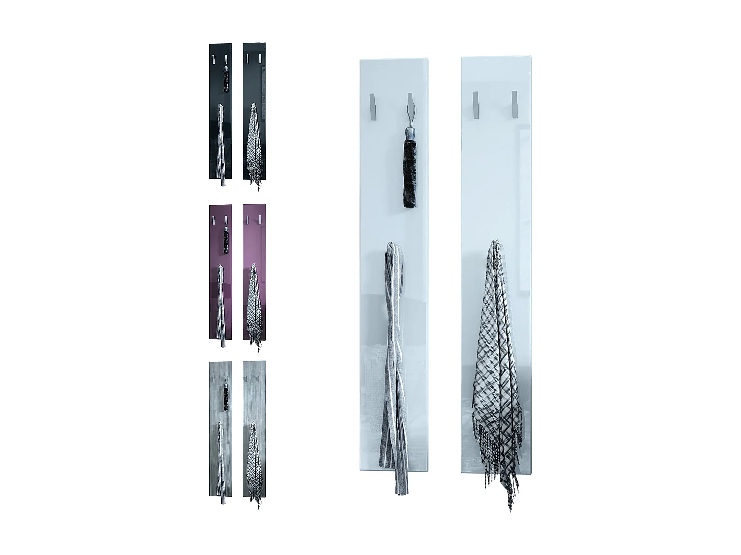 Panneau Mural 140, Fabriqué en Allemagne, Panneau de Vestiaire avec 2 Panneaux, crème haute brillance (je 24 x 140 x 2 cm)