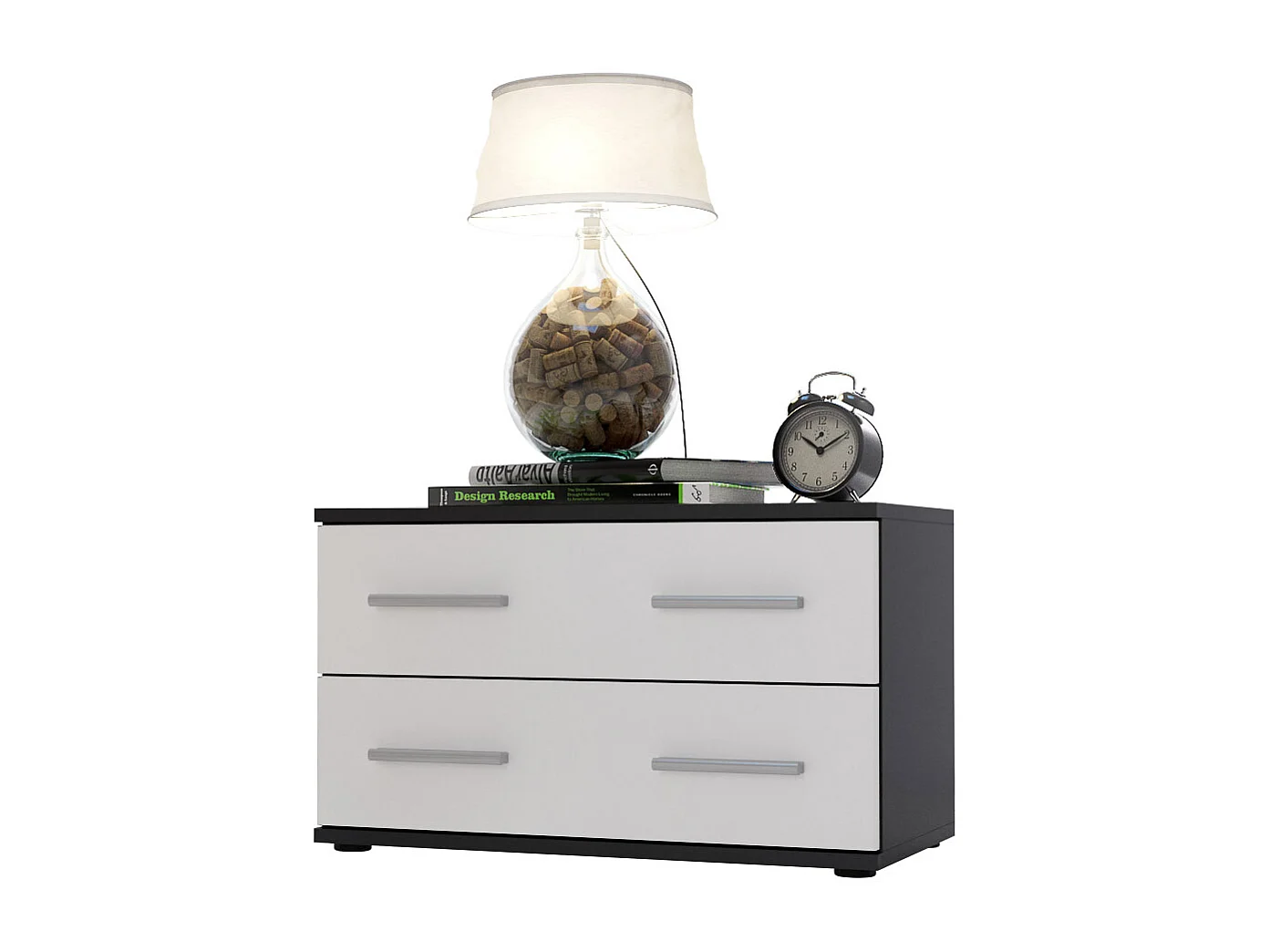 NACHTTISCH Kioto Front in Weiß matt