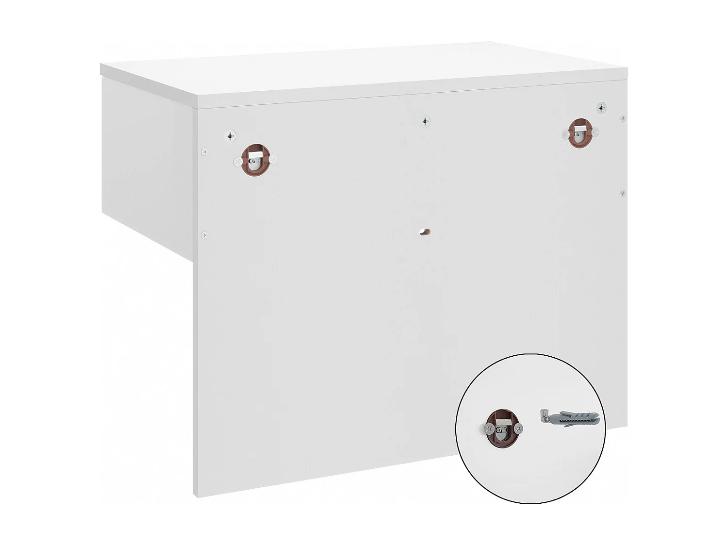 Table de chevet Sleep, Table de nuit à fixation murale avec tiroir, Noir mat/Noir mat, éclairage LED inclus (60 x 46 x 35 cm)