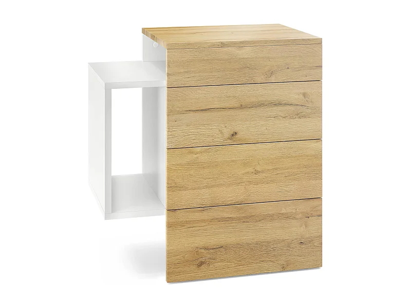 NACHTTISCH Queens Front in Eiche Natur