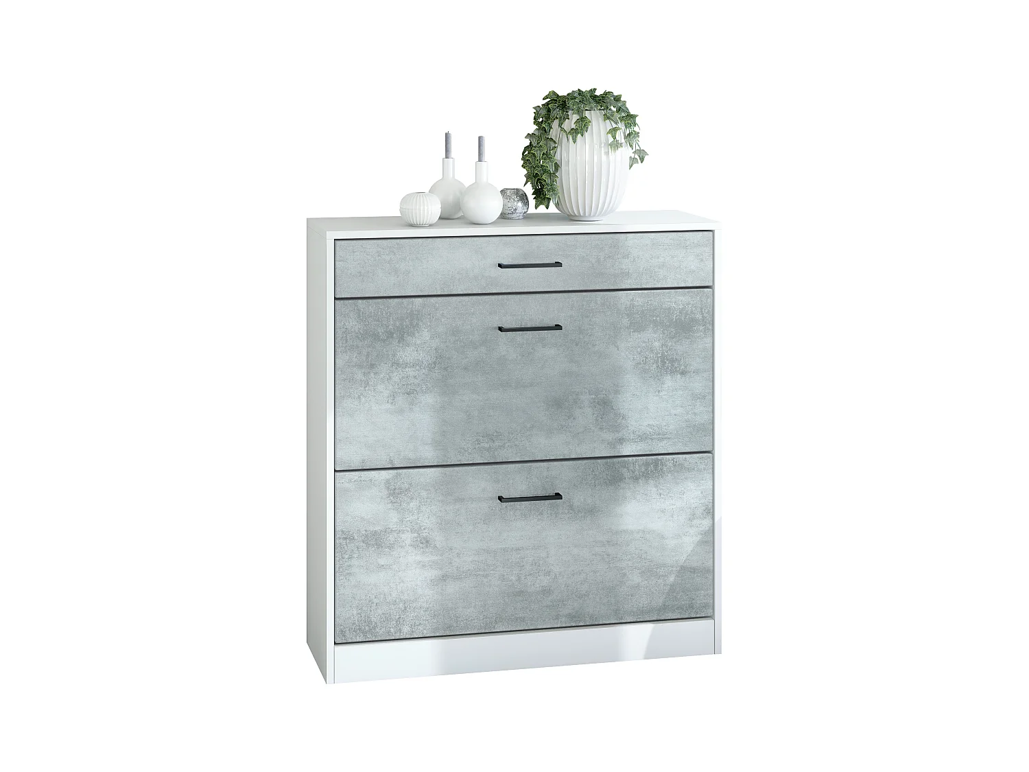 SCHUHSCHRANK Elvas Front in Beton Oxid Optik