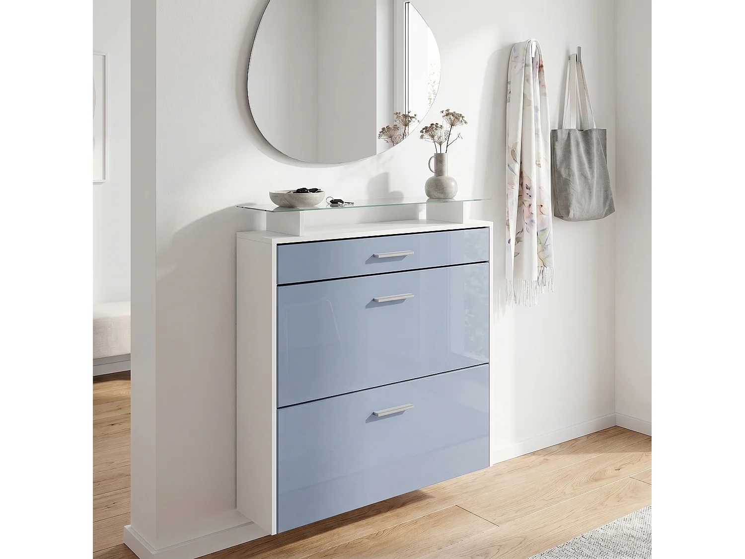 SCHUHSCHRANK Malea Front in Denim