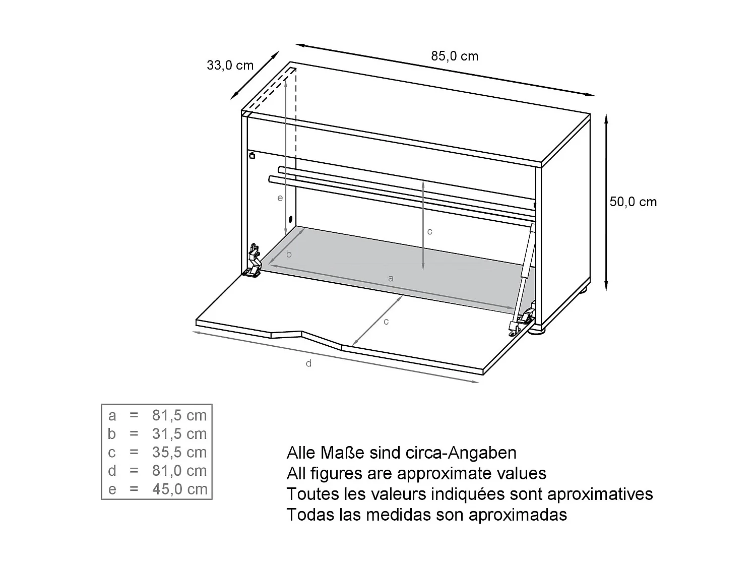 Banco Zapatero Kolmio, Banco para 8 Pares de Zapatos, Zapatero con Asiento, blanco mate/blanco mate (85 x 50 x 33 cm)