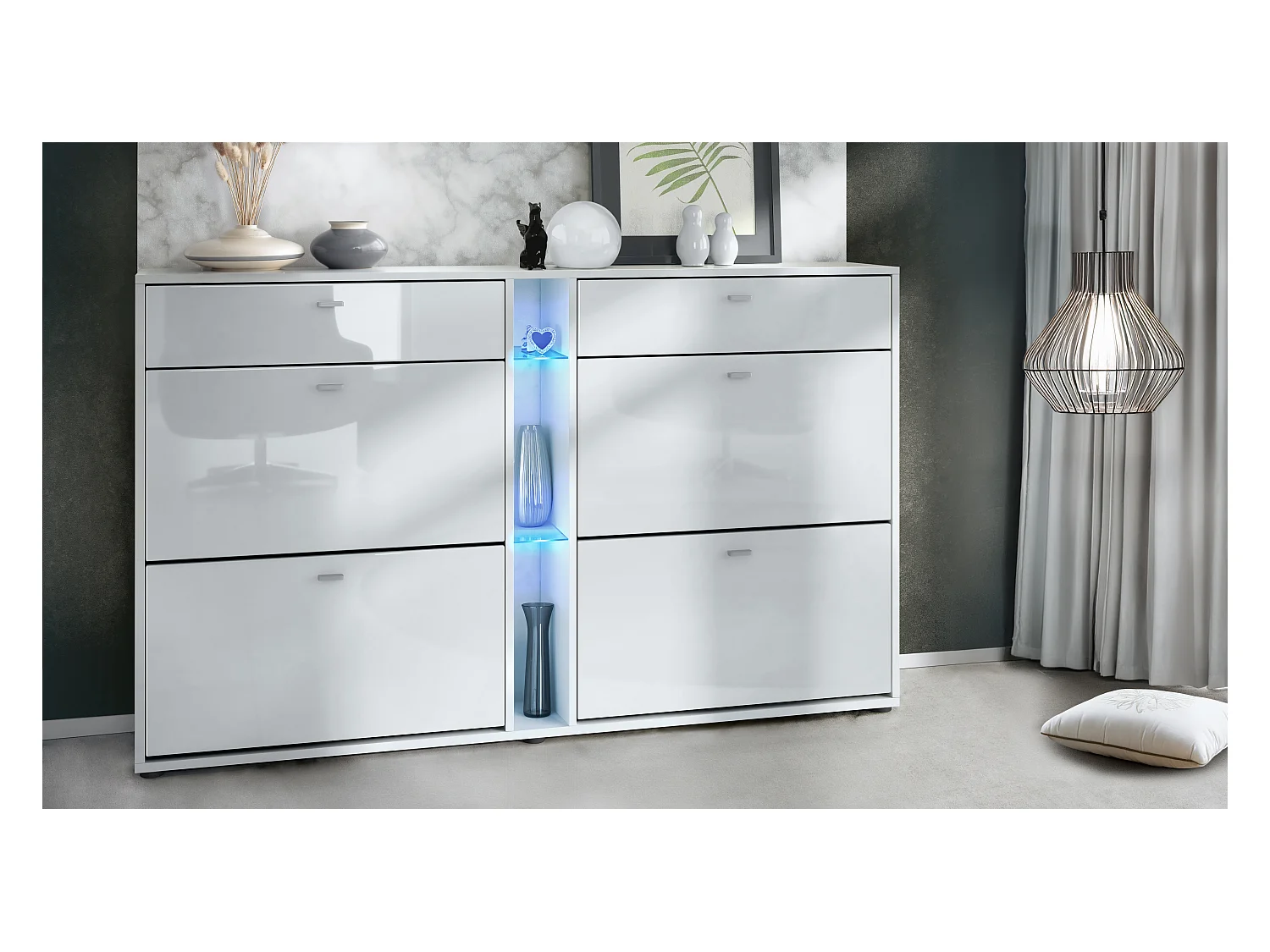 SCHUHSCHRANK Today Fronten in Weiß Hochglanz