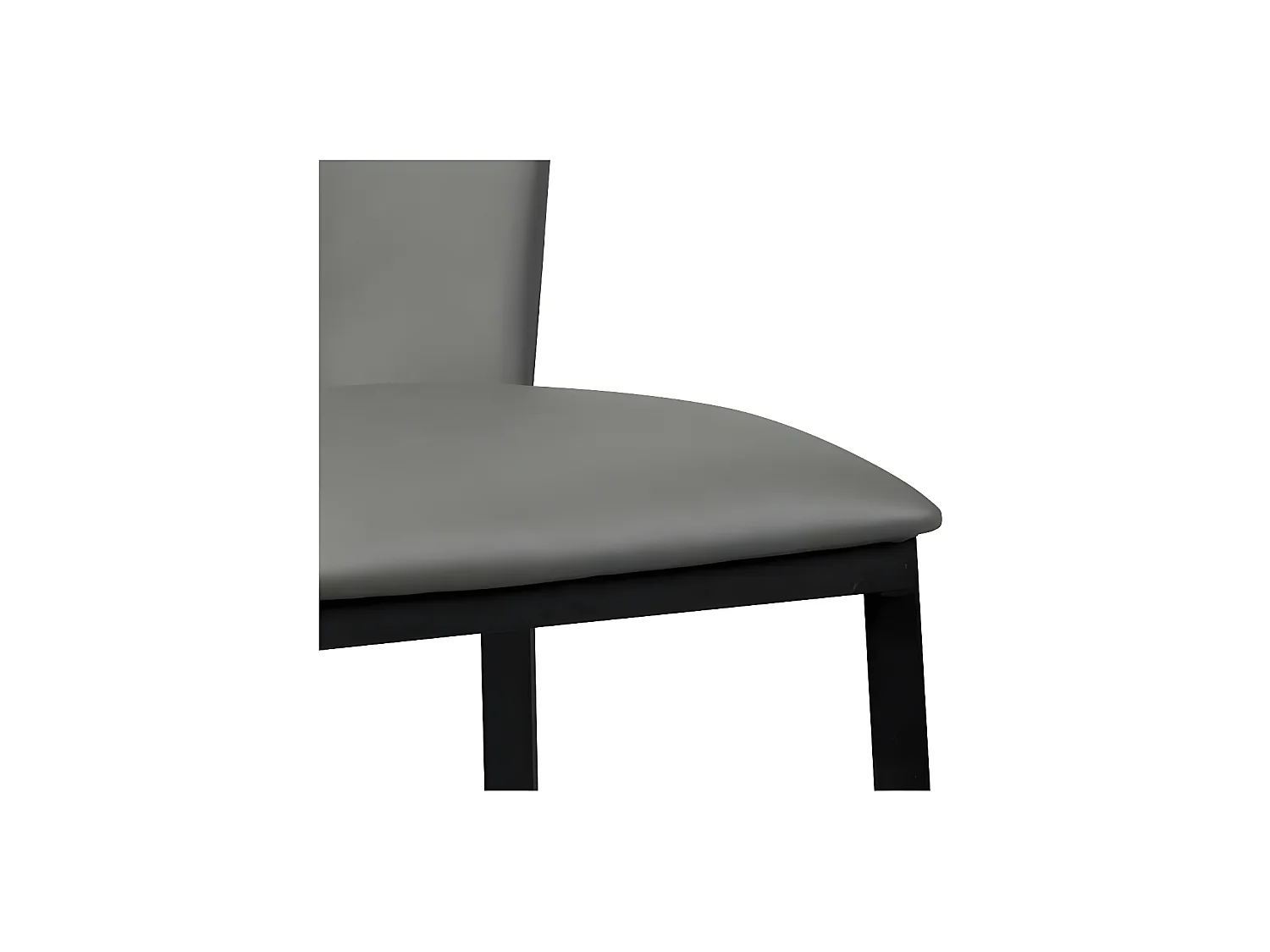 Duo de Chaises Simili cuir gris - TUCSON n°2