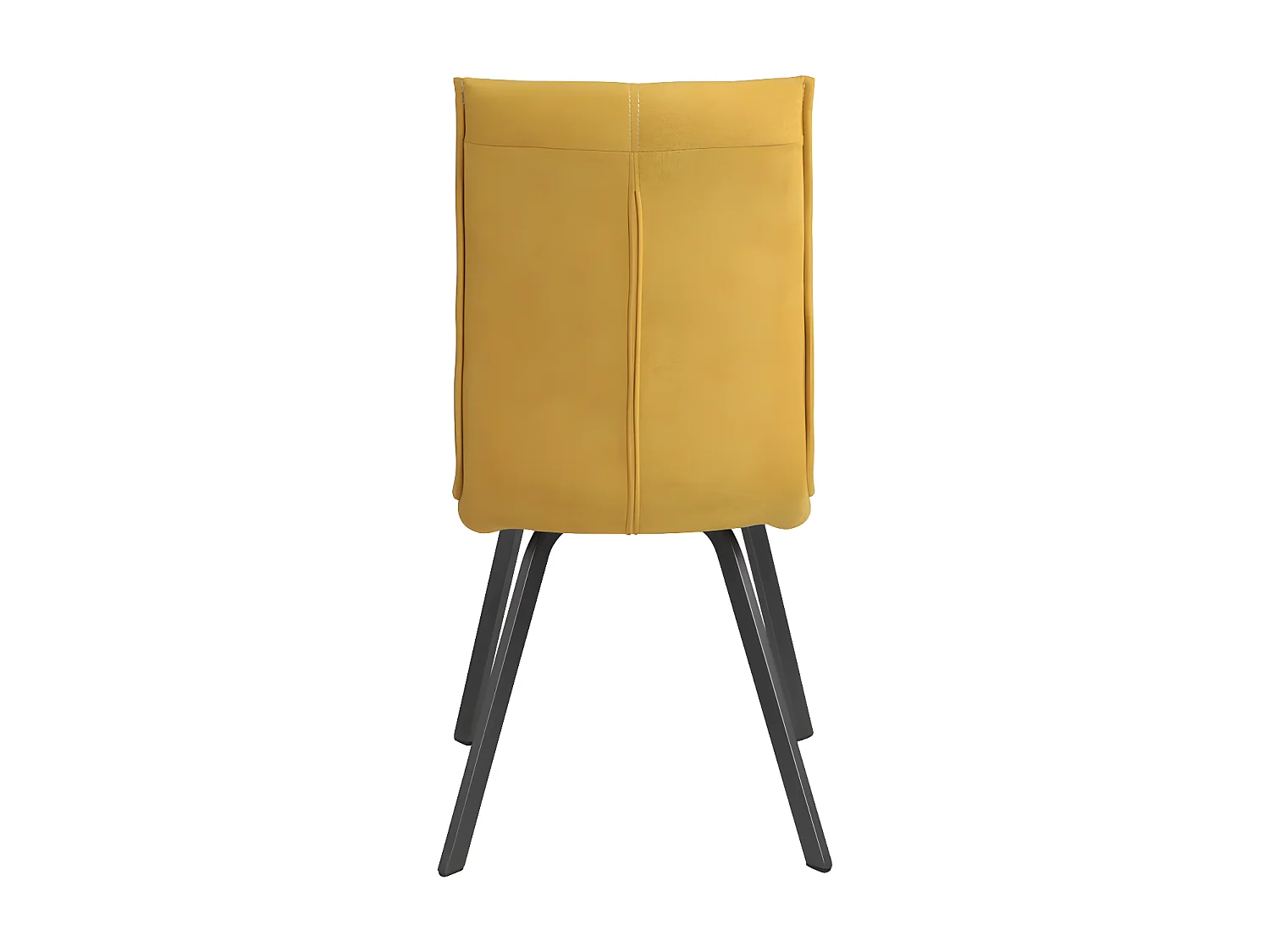 Quatuor de Chaises Métal/Tissu jaune - FRESNO