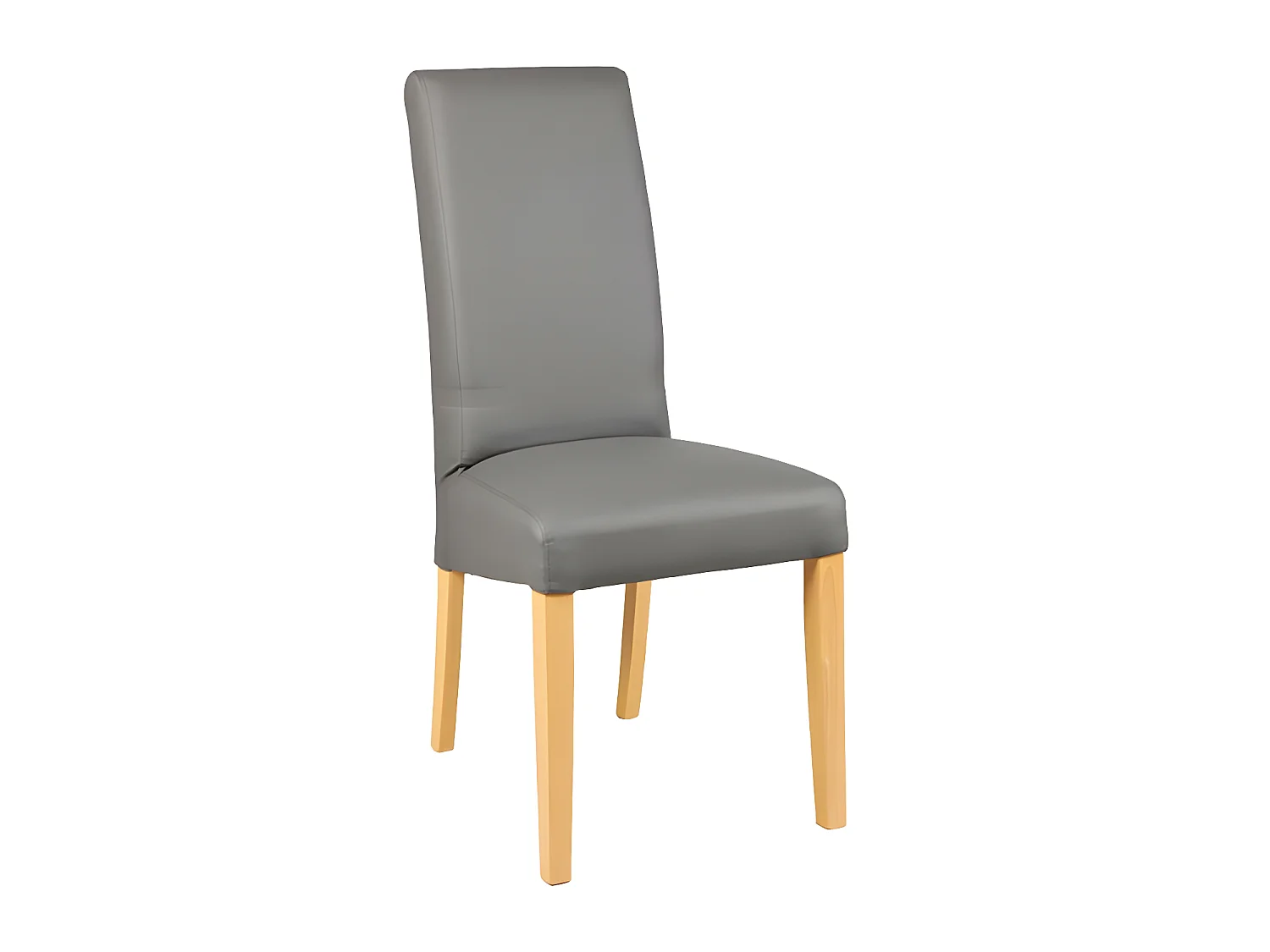 Duo de chaises Similicuir Gris - KUBAN
