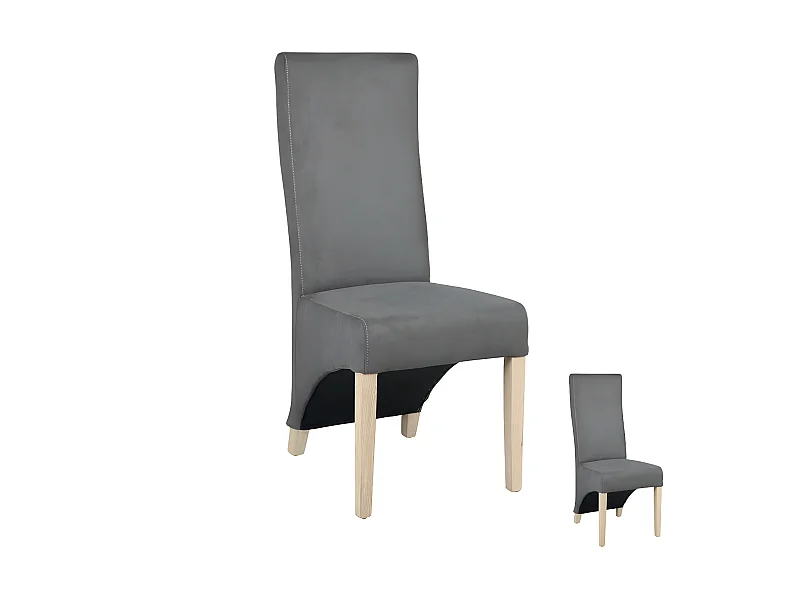 Duo de Chaises Gris clair - BALI